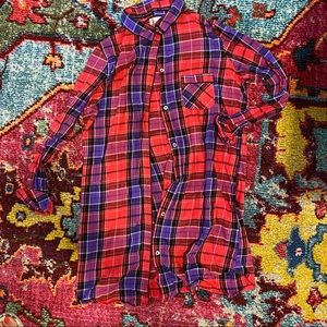 Victoria’s Secret Plaid Button-Up Sleep Shirt